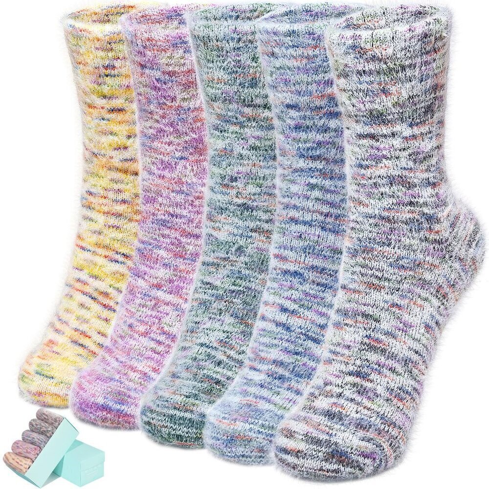 Thick Warm Fuzzy Socks Cozy Cabin Winter Fluffy Plush Home Sleep Wear